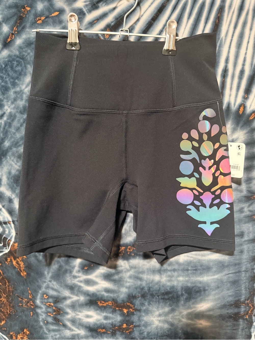 Free People Never Better Bike Shorts Metallic Logo